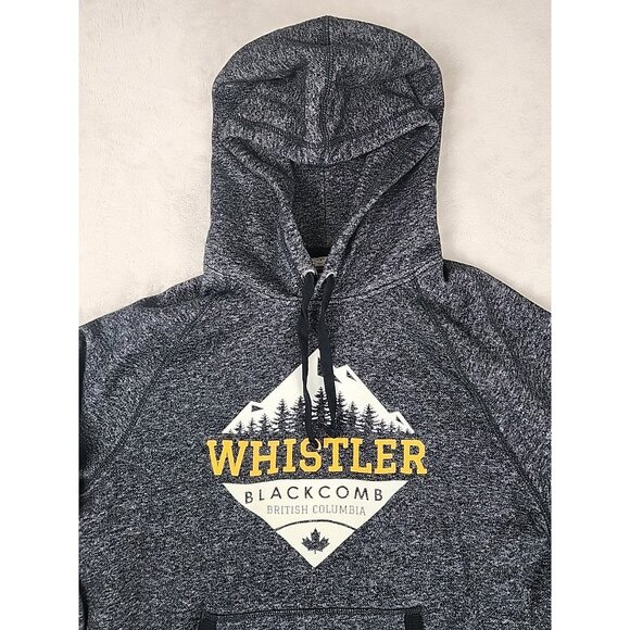 Roots Canada Whistler Blackcomb Mens Gray Hoodie Sweatshirt Medium Snowboarding - Picture 4 of 14